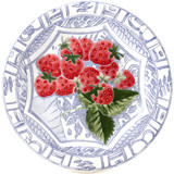 Coffret de 4 Assiettes Dessert Assorties OISEAU BLEU FRUITS